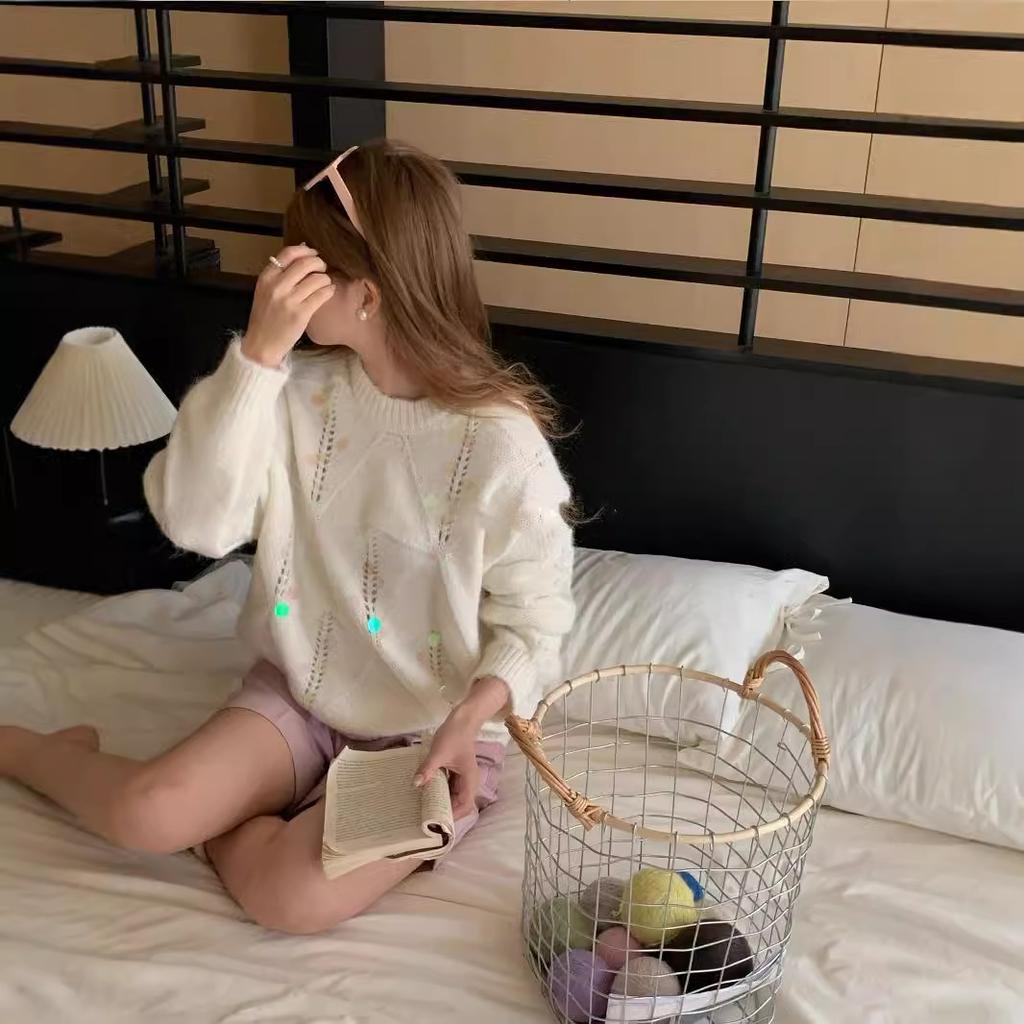 Women's Casual Long Sleeve Fall Winter Chunky Sweaters Crew Neck Solid Color Knitted Sweater for Women Oversized Pullover Tops Loose Fit Jumper