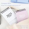 2025 NEW English Mini Desk Calendar Office Stationery Supplies Desktop Calendar With Stickers Daily Memo Calendar Planner