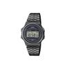 Versatile LCD Display Quartz Movement Stainless Steel Strap Watch Unisex Watches Black A171WEGG-1AEF