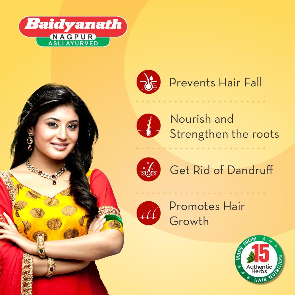 Baidyanath Asli Ayurved Mahabhringraj Hair Oil 100 Ml Pack of 1 – Ayurvedic Herbal Oil for Hair Growth & Scalp Nourishment