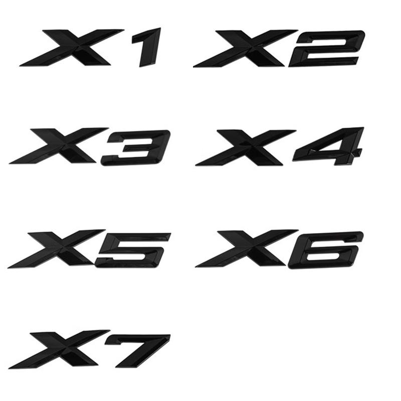 NEW Car Letters Trunk Badge Sticker For THE X1 E84 X2 F48 X3 E83 G01 F25 X4 F26 G02 X5 E53 F15 E70 X6 E71 X7 F16 Emblem