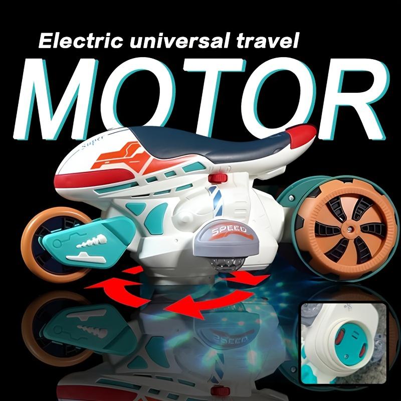 Interstellar Space Motorcycle, Universal Electric Toy, 360° Rotation, Pleasant Music, Beautiful Lights, Safe ABS Material ,battery Not Included