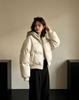 Jacket silhouette cotton-padded clothes women's winter American jacket hooded PU leather season fake two-piece cotton-padded jacket short thermal cott