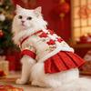 Pet Clothing For Cats And Dogs. Chinese New Year Festive Pet Clothes. Skirts. D