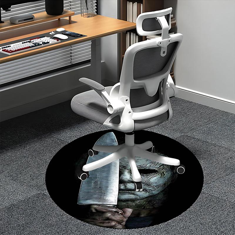 

Knife,Horror Chair mat Round Rug Office carpet, Machine Washable, Non slip, Suitable for Living Rooms, Bedrooms 80cm