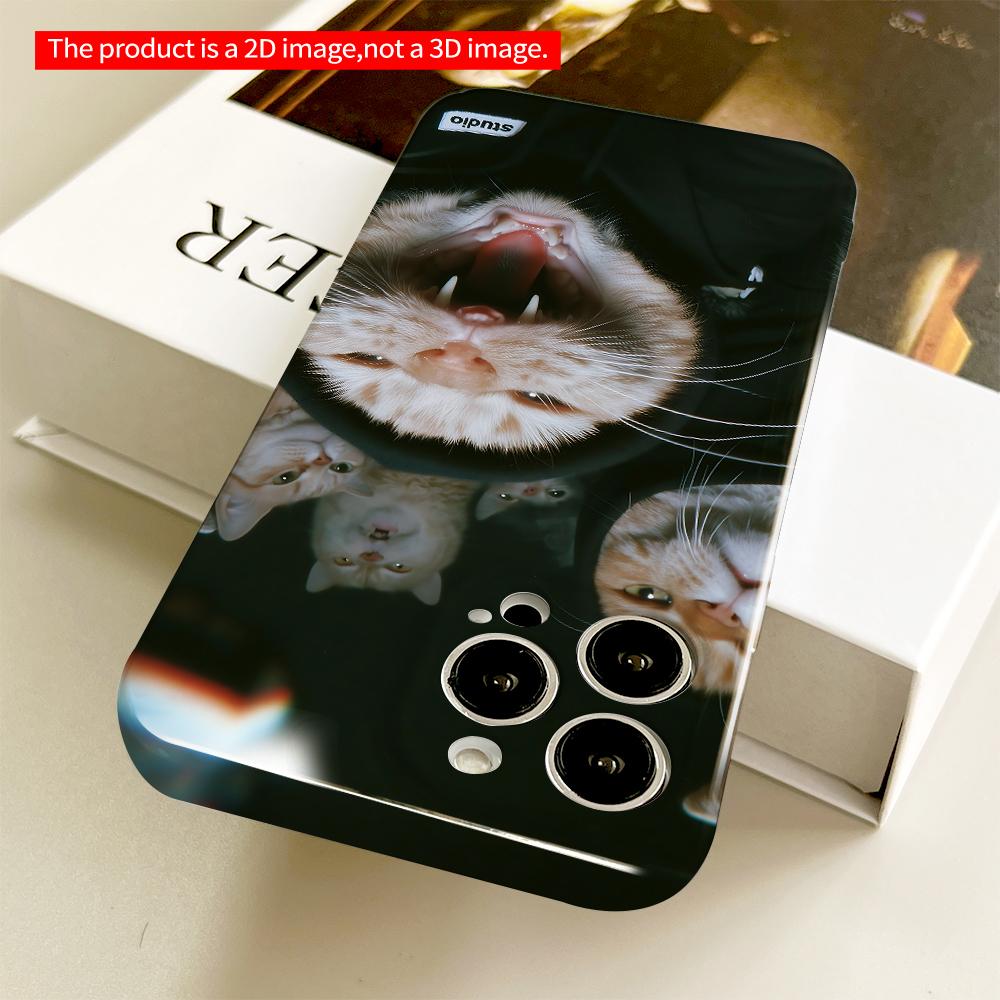 Ginger Cat in Hoodie, Yawning with Fangs All inclusive film hard phone case, compatible with iPhone 18 Pro Max 17 16 15 14 13 12 11