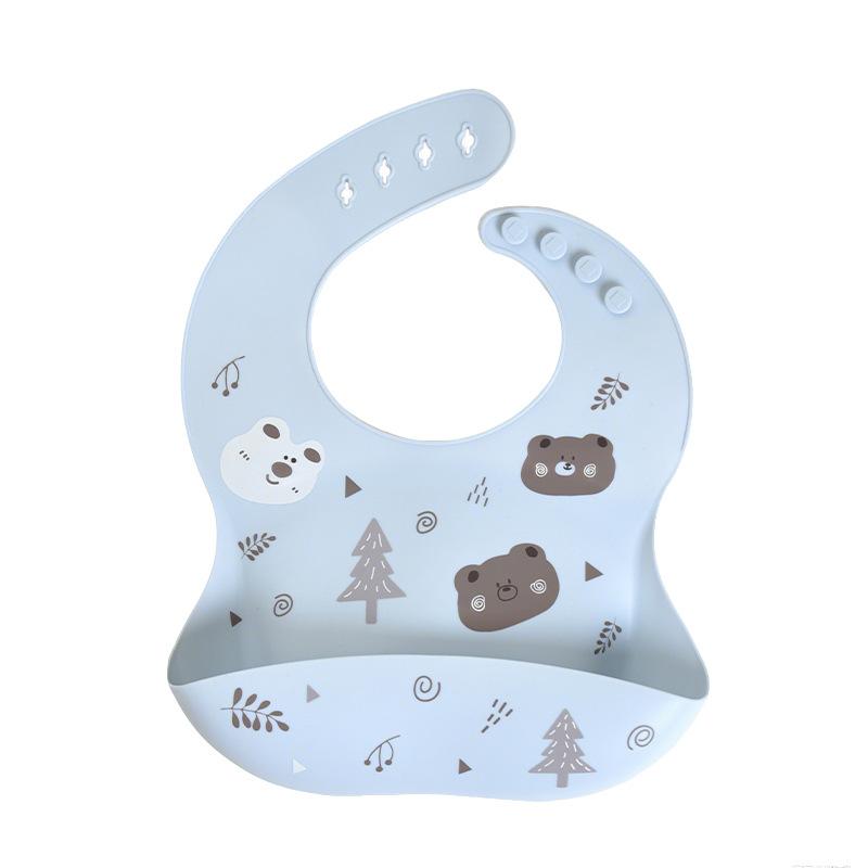 Food Grade Silicone Baby Eating Bibs Easy to Clean Baby Bibs Drool Towels Waterproof Children Silicone Drool Bibs