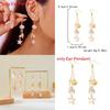 Natural Shell Alloy Earrings With Electroplating For Trendy Beach Party Accessories