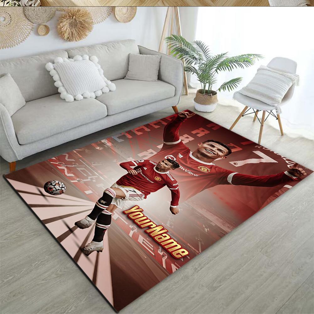 Manchester Personalized Text Carpet Design for Bedrooms Outdoor Game Room Kitchen Antislip Carpet Decorate Offices Best for Christmas