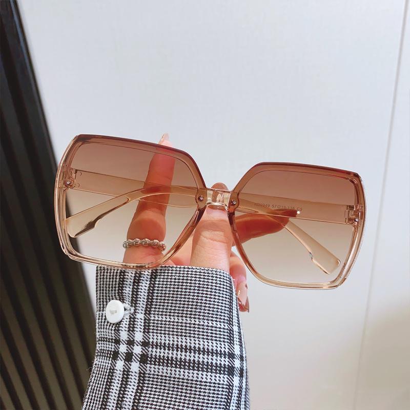 

JYL TS Big Frame Sunglasses Women UV Protection Slimming 9949 A-9605
