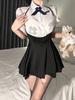 College Style Spicy Girl Campus Maid JK Uniform Sexy Pure Desire Perspective Secretary Seduction Pajama Dress Elegant I8C6
