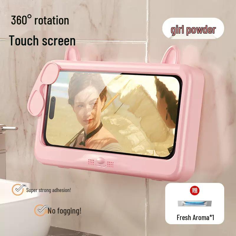 Waterproof Touchscreen-Compatible Wall-Mounted Phone Holder