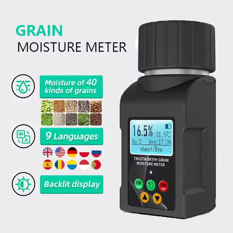 25/40 Kinds Portable Moisture Measurement Tools Grains Smart Digital Moisture Meter High Precision Grain Moisture Detector