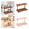 Desktop Storage Organizer 2 Tier Rustic 40x20x22cm Practical Makeup Organizer for Dining Room Office Countertop Bedroom Pantry