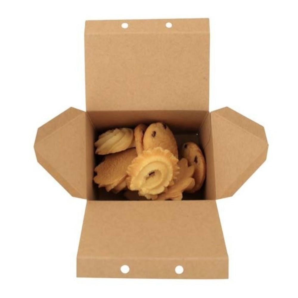 25/50/100pcs New Christmas Candy Packing Box House-shaped Kraft Paper Gift Bags Twine Closure Present Bag for Party Favors