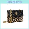 Crossbody Pu Handbag With Leopard Pattern And Eagle Head Decor For Daily Use