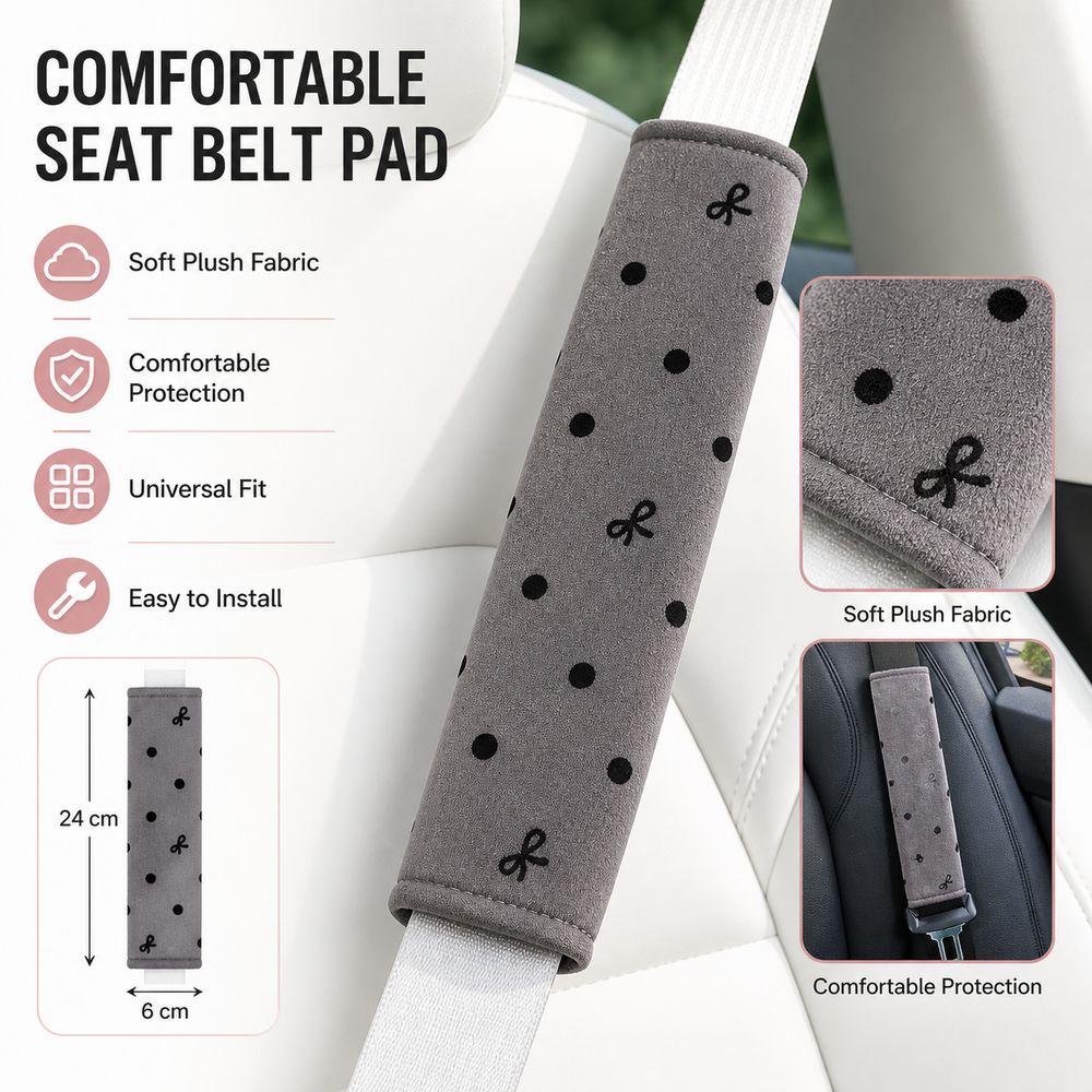 Skin Friendly Seat Belt Shoulder Pad Soft Fabric Shoulder Belt Cushion Car Interior