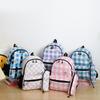 Large Capacity Childrens Checkered Backpack With Bear Print Design For Daily Use
