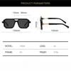 Retro Square Frame Sunglasses for Men and Women, Vintage Double Bridge UV400 Protection Shades, Fashion Street Wear Sun Glasses