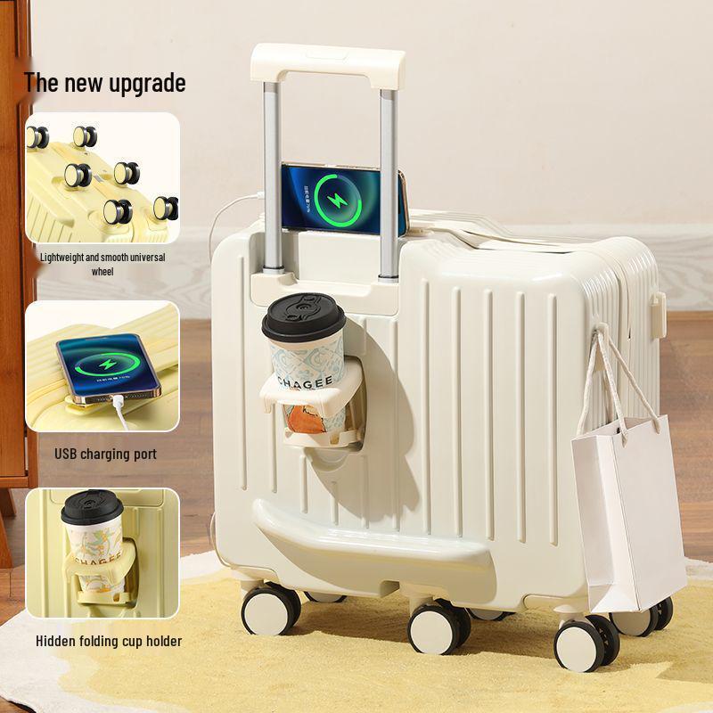 Sturdy Folding Children's Ride-On Suitcase with Magic Trolley and Secure Travel Lock