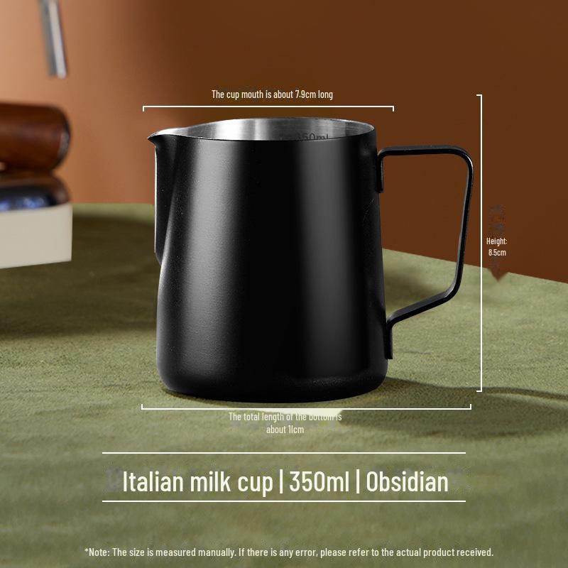 

Кувшин для приготовления латте-арта из нержавеющей стали 304 с носиком для кофе 350ml чёрный