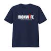 Ironwife T Shirt Triathlon Support for Triathlete Swim Bike Run Top Funny Tri Humor I Survived His Training Plan Vintage