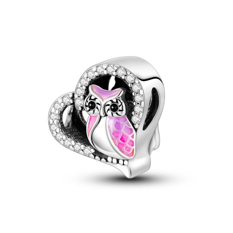 Animal Shapes Owl Charm Bead Component Bead Components Compatible With Bracelets Necklace Designed For Women Pendant Bead Components Bead Components