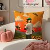 HipHop Artist TTyler The Creator Cushion Cover Pillowcase Short Plush Invisible zipper Room Sofa Cushion Cover