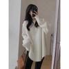 Autumn and Winter Pullover Women Medium and Long Sweater Fashion Loose Office Knitted Bottoming Shirt Solid Color O Neck Long Sleeve Casual Simple Top