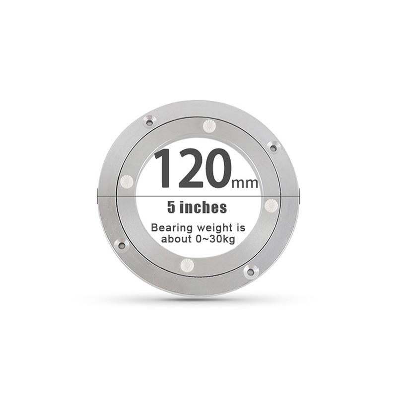 5/5.5/8/10/12 Inches Aluminum Ball Bearing Turntable Bearings Swivel Plate Smooth Swivel Plate Rotating Table Rotating Round