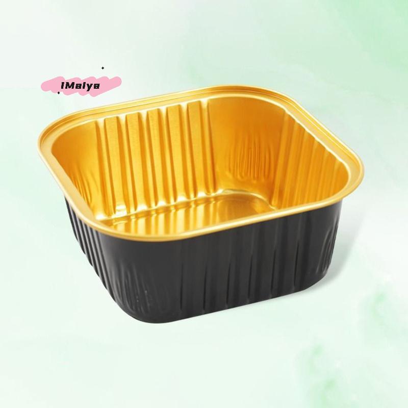 50Pcs Aluminum Foil Baking Pans Rectangle with Lids Heat Resistant Mini Loaf Pans for Baking Kitchen Accessories