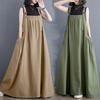 Japan and South Korea Large Size Women's Clothing Spring and Summer Medium and Long Strap Skirt Women's Loose and Thin Denim Strap Skirt Bigswingdress