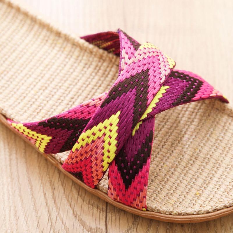 Sommer par Lintøfler Svetteabsorberende Sklisikker lette Ultralette sandaler og tøfler Komfortable hjemmetøfler