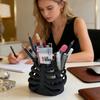 Ribcage Pen Holder Gothic Makeup Brush Holder 3D Printed Anatomy-Themed Skull Pen Holder Desktop Organizer for Vanity Desk Office Room Decor