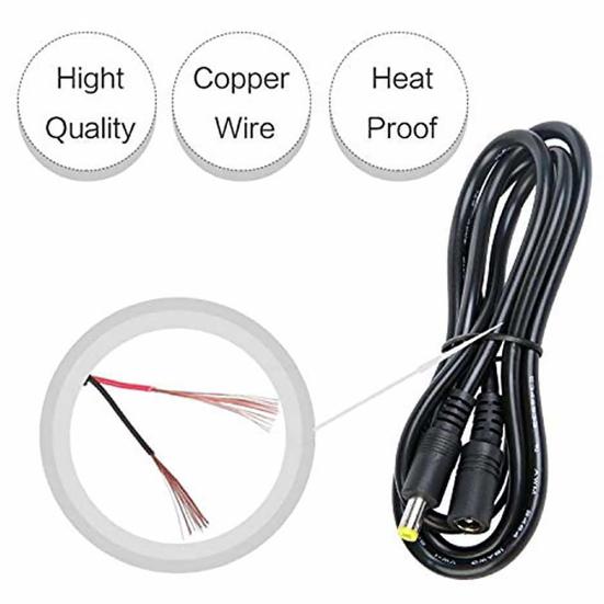 DOONJIEY 2.1x5.5mm Male To Female DC-12V Power Cable Extension Cord for CCTV