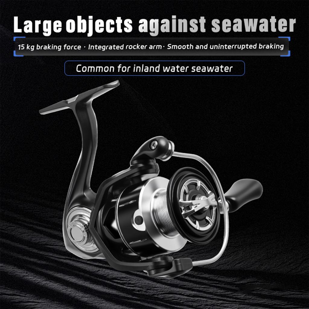 Long Cast Saltwater Fishing Reels for Inland Water and Marine Use 15kg Braking Force Sealed Rainproof Design 5000
