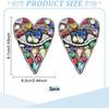 INFUNLY 2PCS Evil Eyes Heart Rhinestone Sequin Patches - Colorful Crystal Applique for Clothing - Sew-on Bead Embellishments