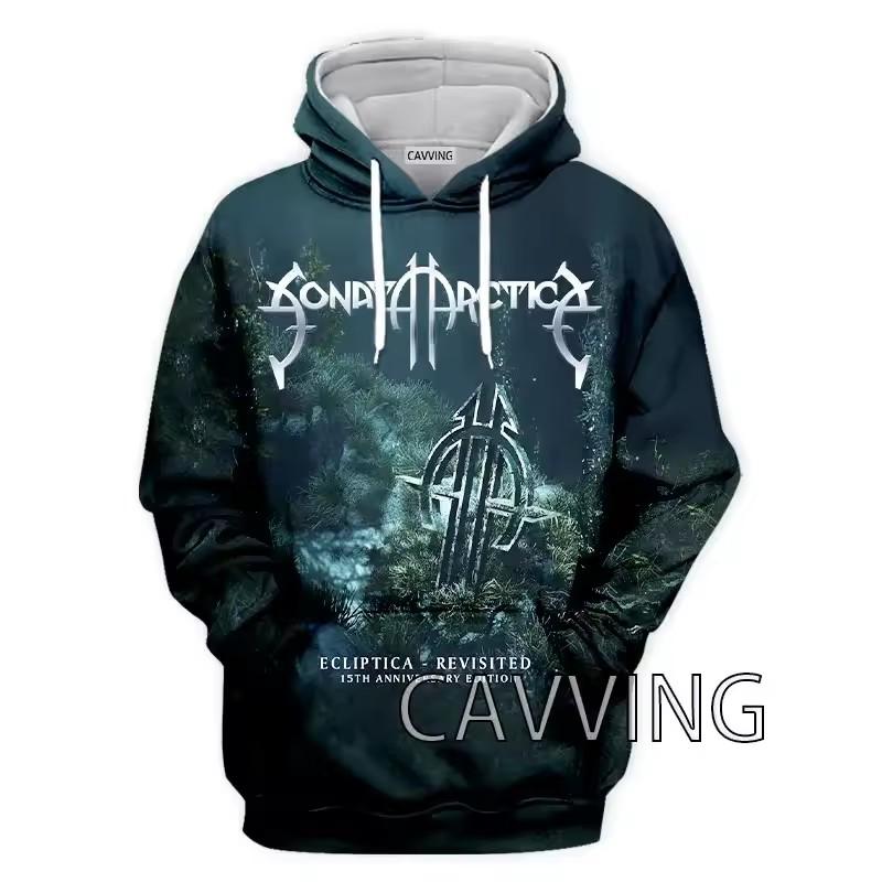 

Модні чоловічі худі з 3D-принтом гурту Sonata Arctica, толстовки з капюшоном, худі в стилі Хараджуку, світшоти, топи, одяг 4XL