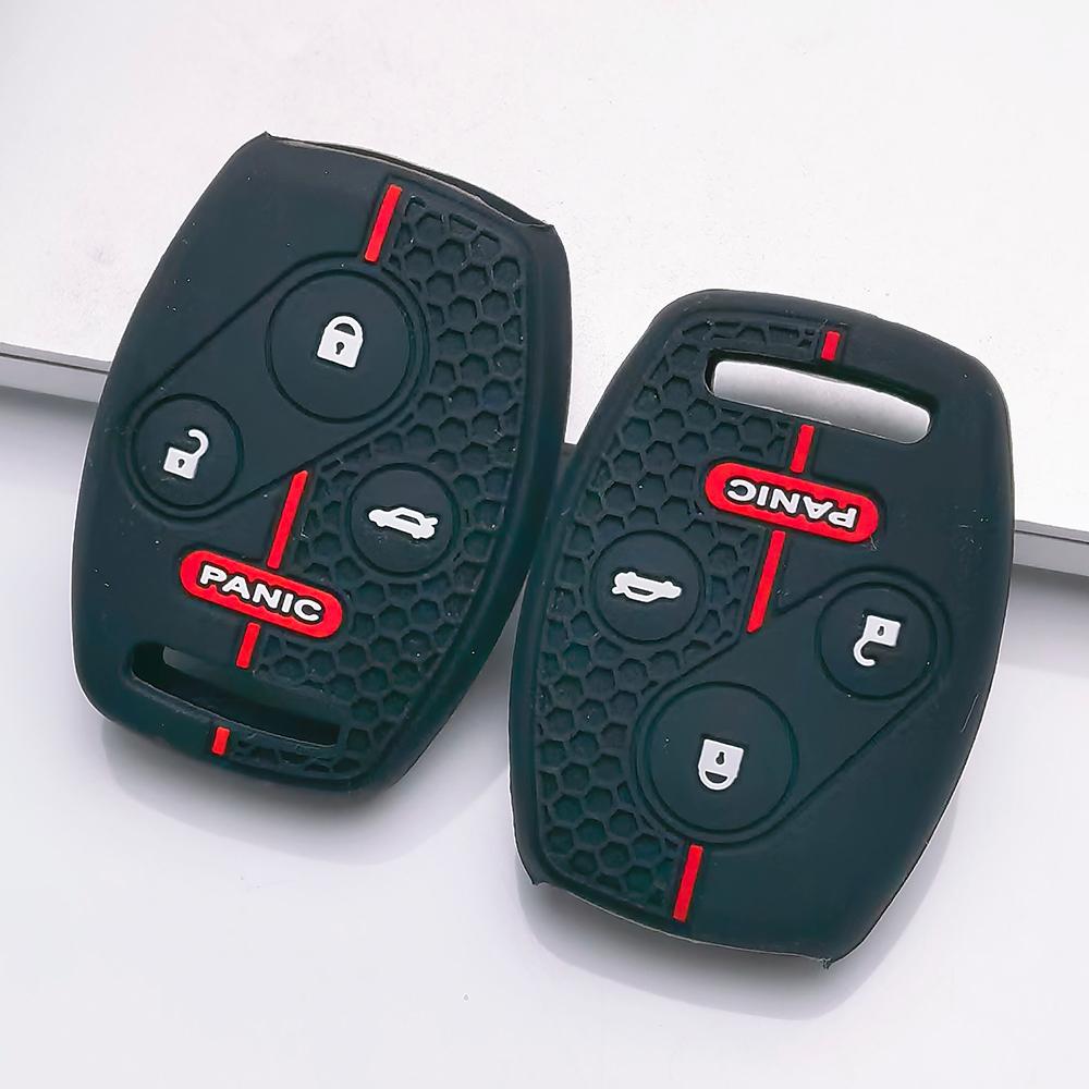 Key Fob Cover for Honda Accord Civic Models CRV Silicone Key Fob Cover for Honda Accord Civic CRV 4 Button Straight Remote Key Protector