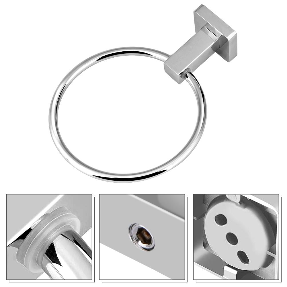 Stainless Steel Towel Ring Holder Bathroom Accessories Wall Mounted