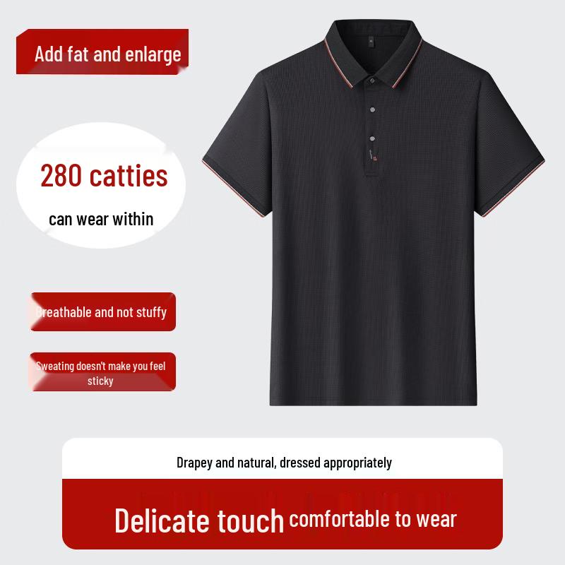 

Men s Plus Size Breathable Polo T-Shirt 4XL