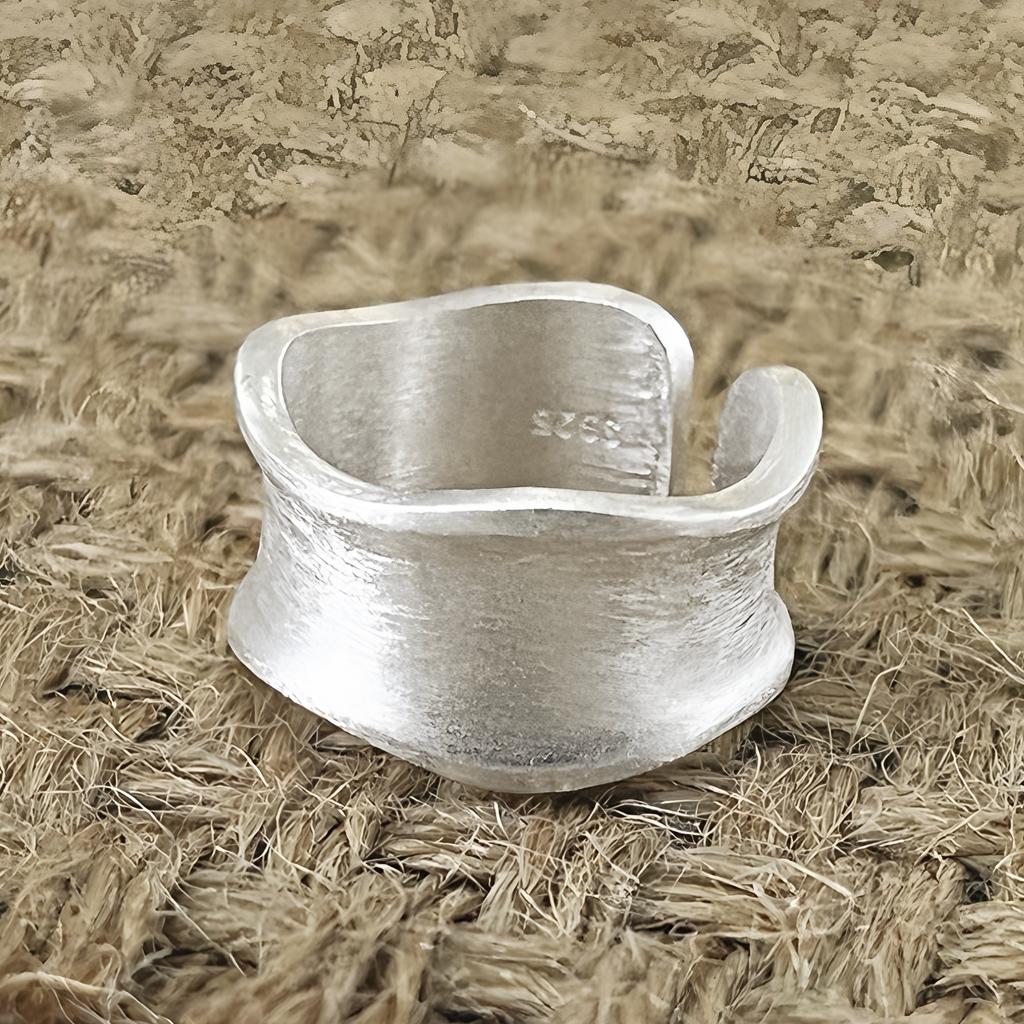 925 Silber Liebesherz Ring für Damen Mädchen Geschenk Linie Perle Koreanischer Süßer Schmuck Geburtstagsgeschenk