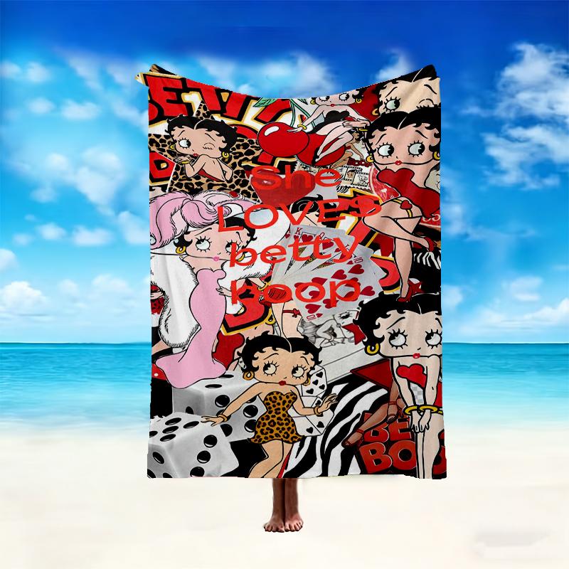 1pc Snug Betty Boop Blanket, Lightweight & Durable Print Blanket, Perfect for Home, Couch, Bed, Picnic, Travel, Office
