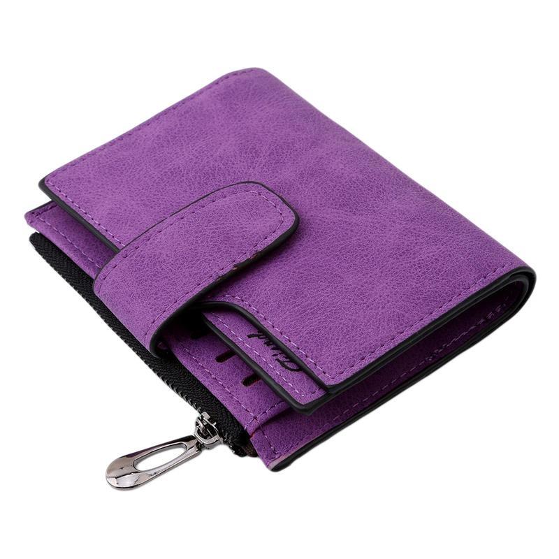 New Women's Wallet PU Leather Short Wallet Made of PU Leather Female Purses Card Holder Foldable Portable Lady Coin Purses