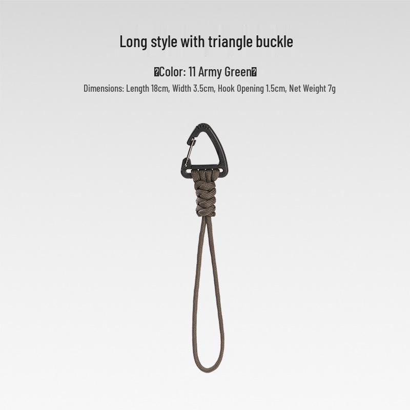 Sju-strängad Paracord Nyckelring Lanyard: Anti-förlust, Utomhuscamping, Multifunktionell med Karbinhake & Snabbspänne.