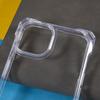 For iPhone 13 Transparent Acrylic Back+TPU Case Anti-drop Phone Cover with Lanyard