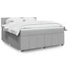 VidaXL Slat Bed Base with Mattress Light Grey 180x200cm Fabric 3289440