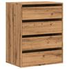 VidaXL Commode d'angle chêne artisanal 60x41x76 cm bois d'ingénierie, commode à tiroirs, classeur, armoire à tiroirs, 852878