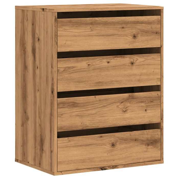 VidaXL Commode d'angle chêne artisanal 60x41x76 cm bois d'ingénierie, commode à tiroirs, classeur, armoire à tiroirs, 852878
