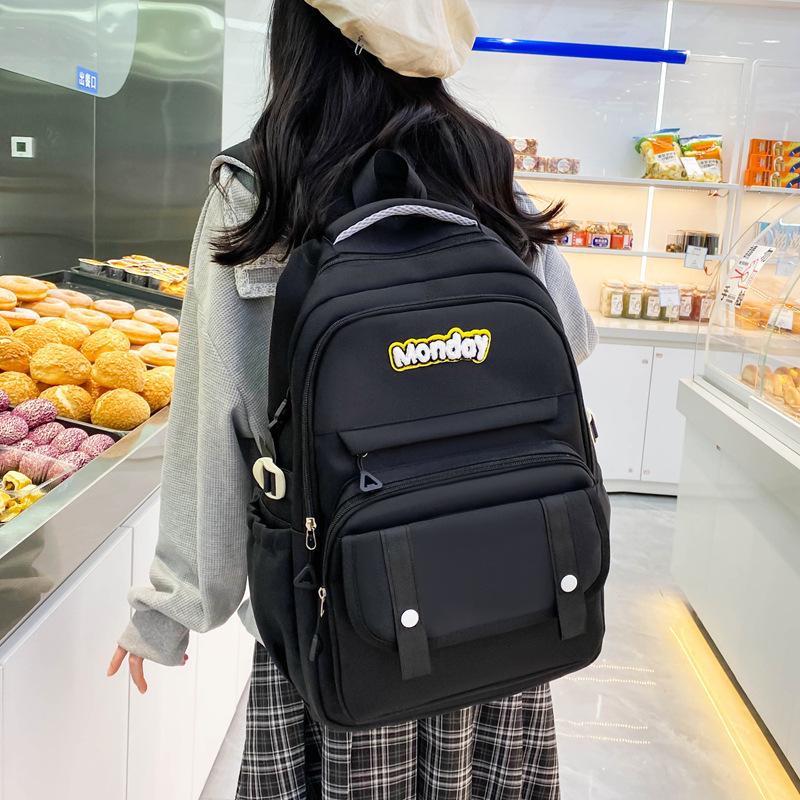 School Bag Female High School Student Retro Large-capacity Backpack Simple Mori Backpack